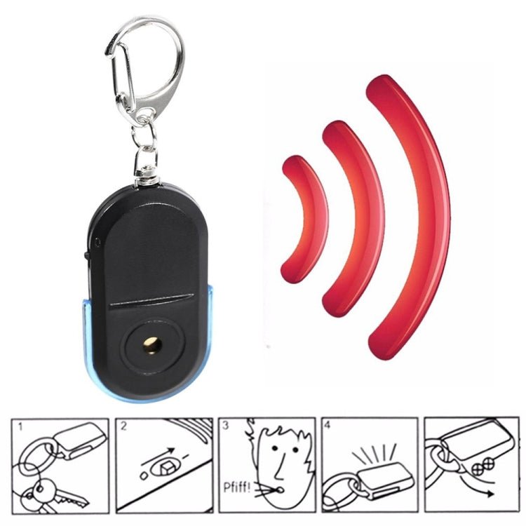 5 PCS Portable Anti - Lost Alarm Key Finder Wireless Whistle Sound LED Light Locator Finder - Trustpick