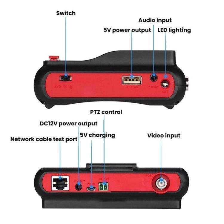 5200ACT - PTZ 4.3 Inch Engineering Tester Coaxial AHD/TVI/CVI Analog Video Surveillance Tester - Trustpick