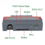 5300ACT 5 Inch HD Surveillance Tester Analog/Coaxial AHD/TVI/CVI Supports 8MP Engineering Tool - Trustpick