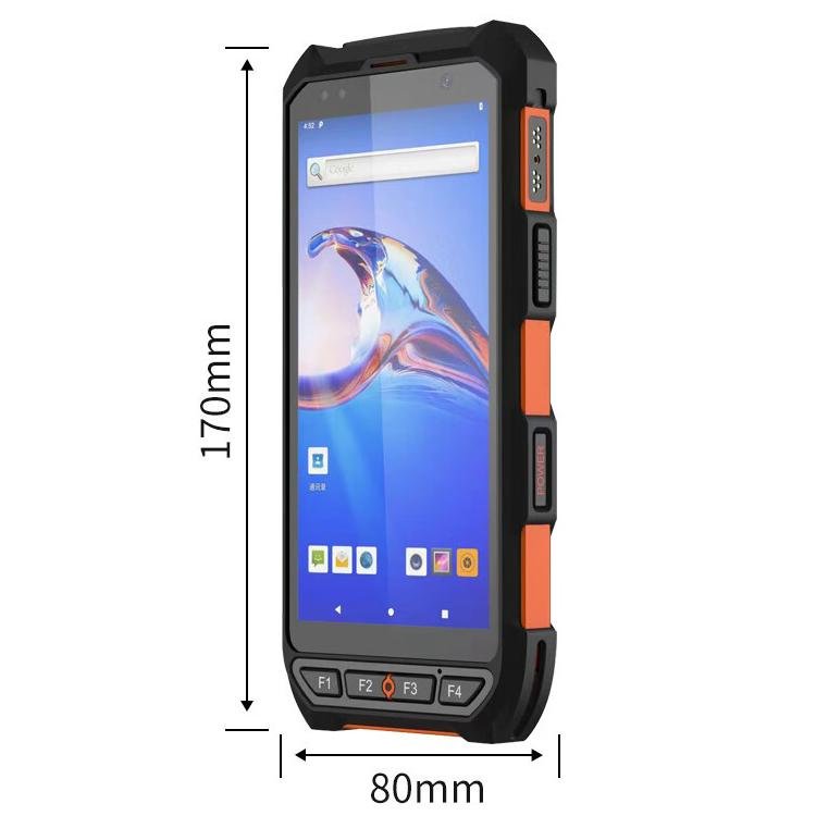 5.5 inch Android 10 IP65 RFID Handheld Industrial Data Terminal Barcode Scanner, Style: NFC UHF + 2D Head - Trustpick