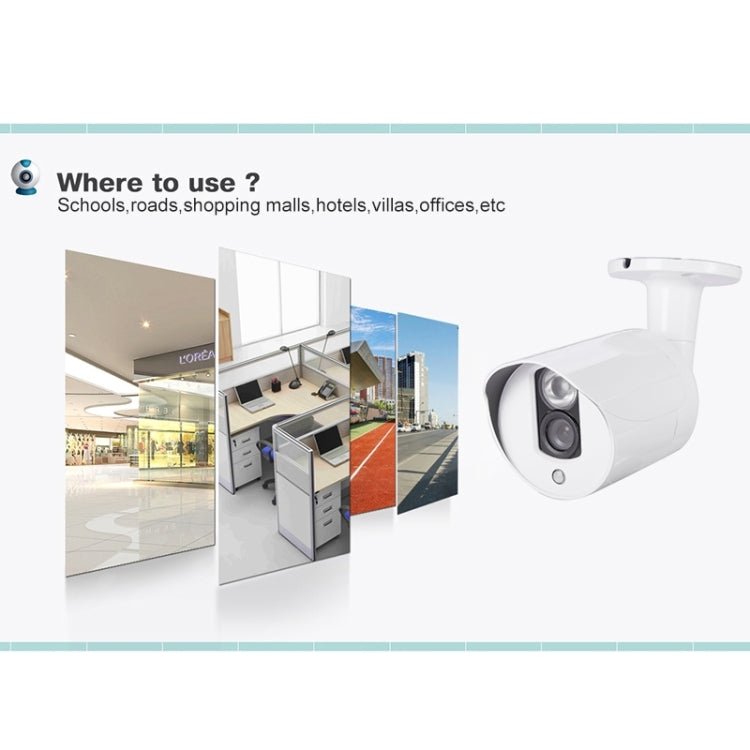 633W/AHD H.264 HD 720P 1/4 inch 1.0 Mega Pixel Array Bullet Camera, Support Night Vision / Motion Detection, IR Distance: 20m - Trustpick