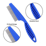 6pcs /Set Pet Flea Comb Stainless Steel Pin Dense Tooth Cat Dog Comb - Trustpick