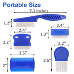 6pcs /Set Pet Flea Comb Stainless Steel Pin Dense Tooth Cat Dog Comb - Trustpick