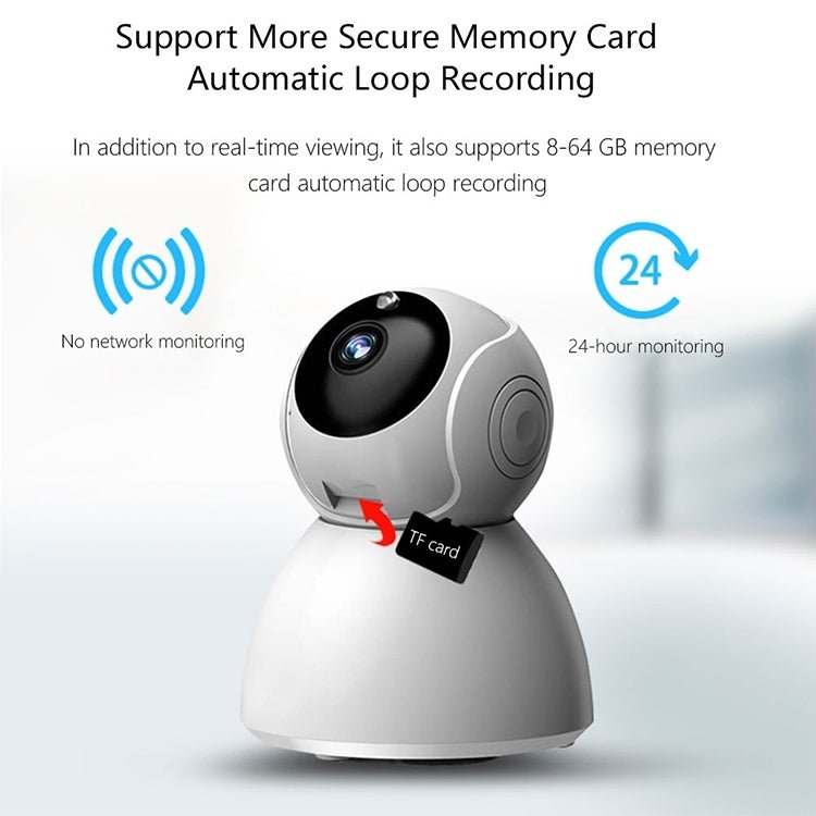720P HD 1.0 MP Wireless IP Camera, Support Infrared Night Vision / Motion Detection / APP Control, EU Plug - Trustpick