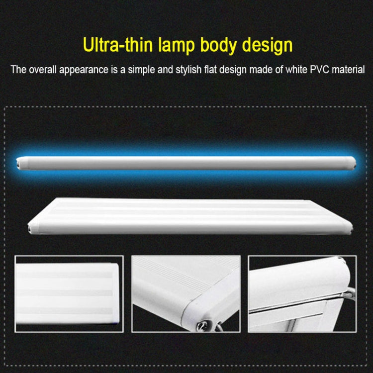 XY-60K Three Rows Aquarium Glass Fish Tank LED Aquatic Bracket Lamp, US Plug, XY-60K Three Rows