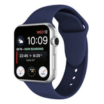 سوار ساعة سيليكون بمسامير مزدوجة لسلسلة Apple Watch 3 و2 و1 مقاس 38مم، Apple Watch مقاس 38مم