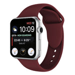 سوار ساعة سيليكون بمسامير مزدوجة لسلسلة Apple Watch 3 و2 و1 مقاس 38مم، Apple Watch مقاس 38مم