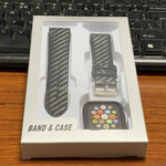 Genuine Leather Carbon Fiber Strap + Frame for Apple Watch Series 3 & 2 & 1 42mm, Apple Watch Series 3 & 2 & 1 42mm