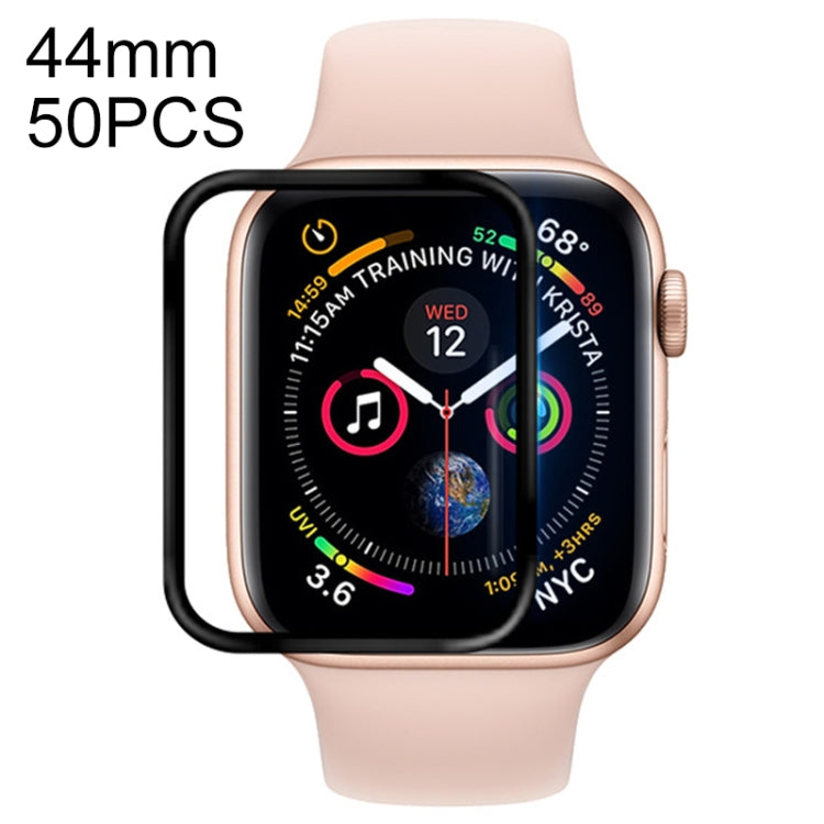 50 PCS For Apple Watch Series 6 / 5 / 4 / Watch SE 44mm Soft PET Film Full Cover Screen Protector, For Apple Watch Series 6 / 5 / 4 / Watch SE 44mm