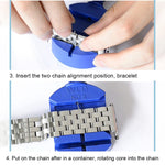 Hidden Butterfly Buckle 7 Beads Stainless Steel Watch Band For Apple Watch 42mm(Silver Gold), 20mm Women