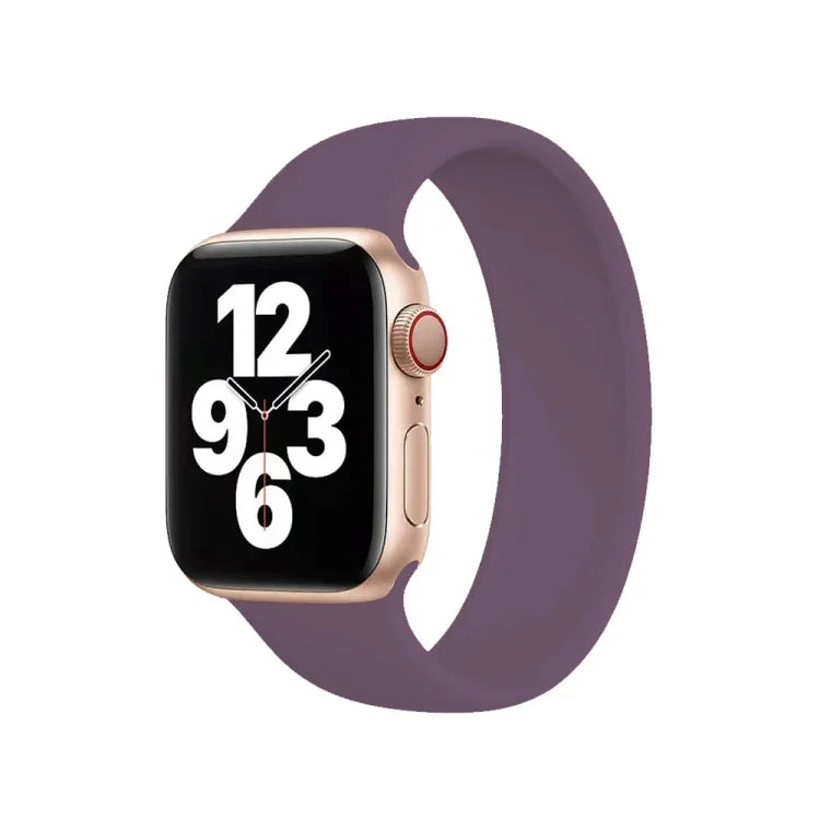 لساعة Apple Watch السلسلة 10 42مم / 9&8&7 41مم / SE 3&SE 2&6&SE&5&4 40مم / 3&2&1 38مم سوار ساعة سيليكون مرن بلون صلب، الحجم:M 143مم