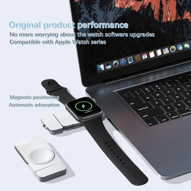 شاحن لاسلكي مغناطيسي سريع U8 USB / Type-C لساعات آبل سيريس، U8
