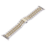22mm Men Hidden Butterfly Buckle 7 Beads Stainless Steel Watch Band For Apple Watch 38mm, 22mm Men