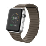 For Apple Watch 38mm Loop Magnetic Closure Clasp PU Leather Watch Band