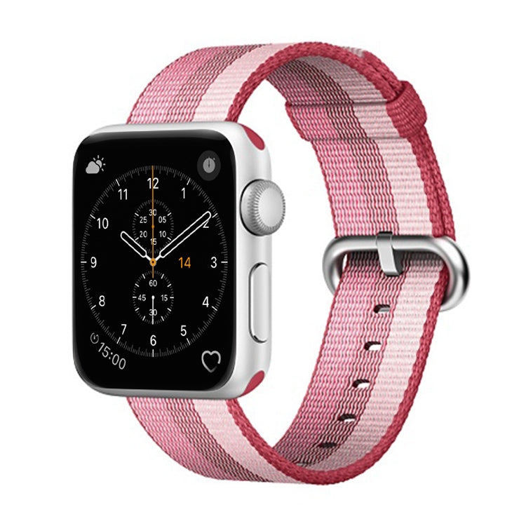 Gestreiftes, gewebtes Nylonarmband für Apple Watch 42 mm