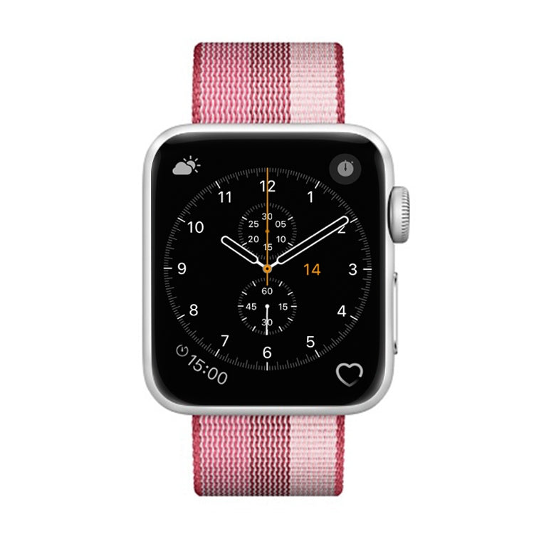 Gestreiftes, gewebtes Nylonarmband für Apple Watch 42 mm