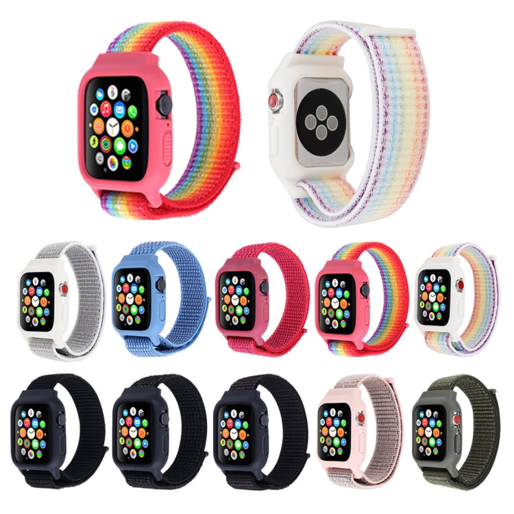 For Apple Watch Ultra 49mm&Watch Ultra 2 49mm / Series 10 46mm / 9&8&7 45mm / SE 3&SE 2&6&SE&5&4 44mm / 3&2&1 42mm Nylon Watch Band with Hook and Loop Fastener, For Apple Watch Ultra 49mm / Series 8&7 45mm / SE 2&6&SE&5&4 44mm / 3&2&1 42mm             ...