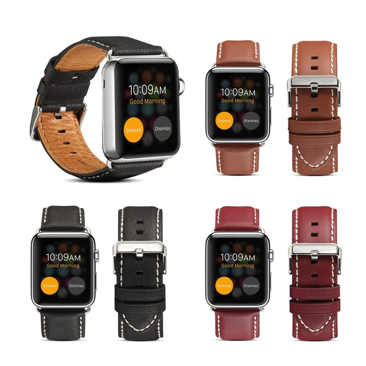 Denior Environmental Luxury Car Watch Leather Watch Band for Apple Watch Series 10 42mm / 9&8&7 41mm / SE 3&SE 2&6&SE&5&4 40mm / 3&2&1 38mm