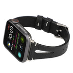 Simple V-shaped Leather Watch Band for Apple Watch Series 7 41mm / 6 & SE & 5 & 4 40mm / 3 & 2 & 1 38mm