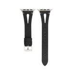 Simple V-shaped Leather Watch Band for Apple Watch Series 7 41mm / 6 & SE & 5 & 4 40mm / 3 & 2 & 1 38mm