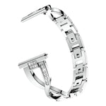 X-shaped Diamond Stainless Steel Wrist Strap WatchBand for Galaxy Watch Active 20mm