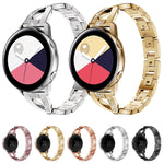 X-shaped Diamond Stainless Steel Wrist Strap WatchBand for Galaxy Watch Active 20mm