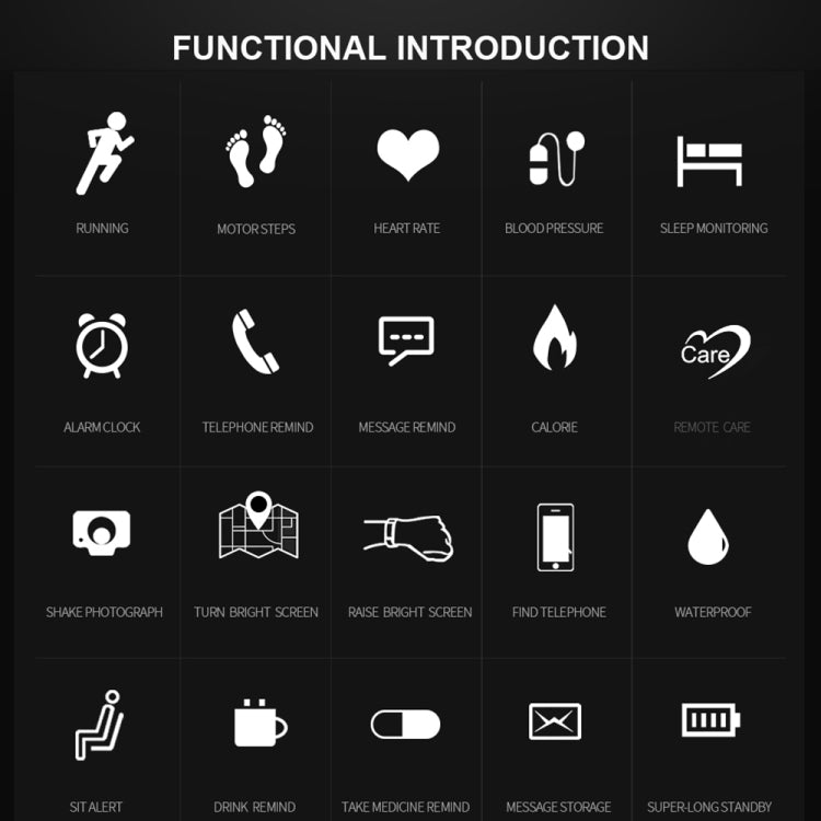 CK17S 0.96 inches IPS Screen Smart Bracelet IP67 Waterproof, Support Call Reminder / Heart Rate Monitoring / Blood Pressure Monitoring / Sleep Monitoring