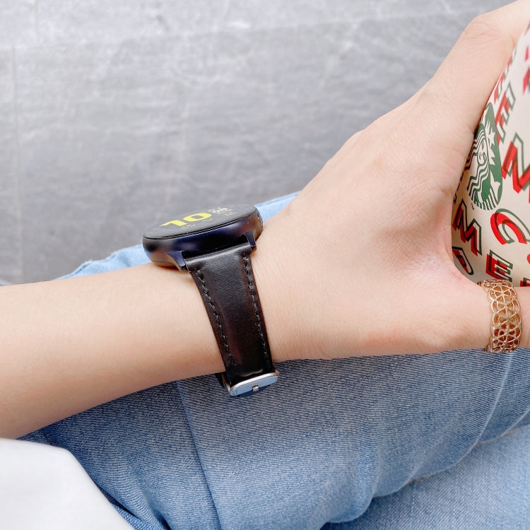 For Samsung Galaxy Watch 22mm Smart Watch Universal Double-sided Leather Small Watch Band, 22mm
