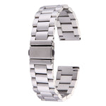 For Samsung Gear S2 Classic Smart Watch Butterfly Buckle 3 Beads Stainless Steel Watchband
