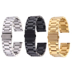 For Samsung Gear S2 Classic Smart Watch Butterfly Buckle 3 Beads Stainless Steel Watchband