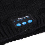 Square Textured Knitted Bluetooth Headset Warm Winter Hat with Mic for Boy & Girl & Adults