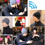 Square Textured Knitted Bluetooth Headset Warm Winter Hat with Mic for Boy & Girl & Adults