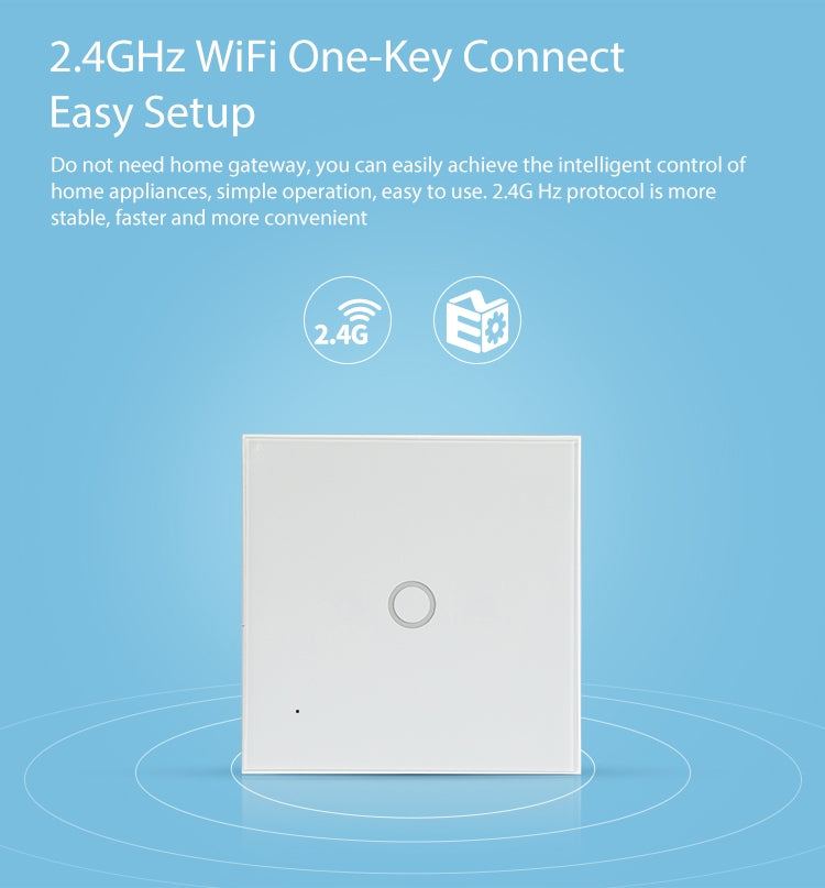 مفتاح تحكم ذكي لاسلكي NEO NAS-SC01W لشبكة WiFi في الاتحاد الأوروبي، 1 قناة