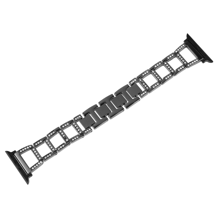 Colorful Diamond Stainless Steel Watch Band for Apple Watch Series 10 42mm / 9&8&7 41mm / SE 3&SE 2&6&SE&5&4 40mm / 3&2&1 38mm