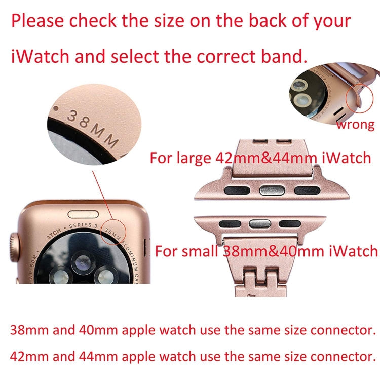 Colorful Diamond Stainless Steel Watch Band for Apple Watch Series 10 42mm / 9&8&7 41mm / SE 3&SE 2&6&SE&5&4 40mm / 3&2&1 38mm