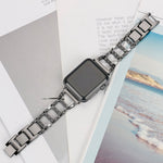 Colorful Diamond Stainless Steel Watch Band for Apple Watch Series 10 42mm / 9&8&7 41mm / SE 3&SE 2&6&SE&5&4 40mm / 3&2&1 38mm