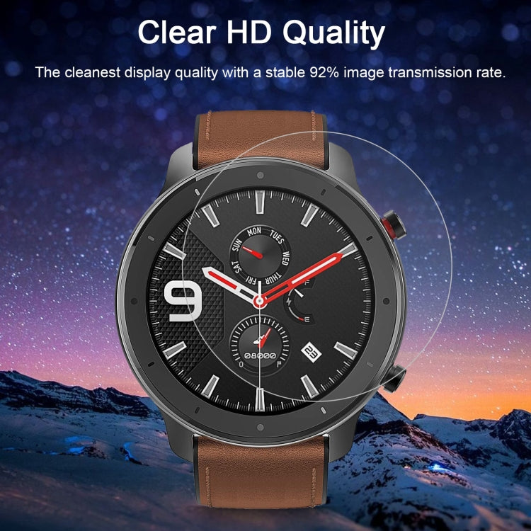 Für Amazfit GTR 47 mm 0,26 mm 2,5D 9H Displayschutzfolie aus gehärtetem Glas, für Amazfit GTR 47 mm