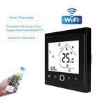 منظم حرارة غرفة تدفئة بشاشة LCD نوع تسخين ماء مع عرض الوقت، تحميل 3A، تحكم واي فاي، BHT-002GBLW 3A (أسود) نوع تسخين ماء، BHT-002GBLW 3A (أبيض) نوع تسخين ماء
