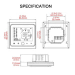 BHT-002GALW 3A Load Water Heating Type LCD Digital Heating Room Thermostat with Time Display, WiFi Control, BHT-002GBLW 3A (White) Water Heating Type, BHT-002GBLW 3A (Black) Water Heating Type