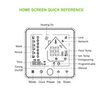 BHT-002GALW 3A Load Water Heating Type LCD Digital Heating Room Thermostat with Time Display, WiFi Control, BHT-002GBLW 3A (White) Water Heating Type, BHT-002GBLW 3A (Black) Water Heating Type