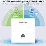 جهاز COMFAST CF-E538AC V2 نقطة وصول واي فاي داخلية ثنائية النطاق بسرعة 1200Mbps، CF-E538AC V2