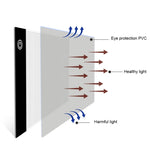 2.2W 5V LED Three Level of Brightness Dimmable A5 Acrylic USB Copy Boards Anime Sketch Drawing Sketchpad