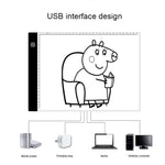 3.5W 5V LED USB Three Level of Brightness Dimmable A4 Acrylic Scale Copy Boards Anime Sketch Drawing Sketchpad with USB Cable 1.5m & Power Adapter, Copy Boards with USB Cable 1.5m & Power Adapter