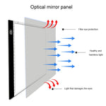 3.5W 5V LED USB Three Level of Brightness Dimmable A4 Acrylic Scale Copy Boards Anime Sketch Drawing Sketchpad with USB Cable 1.5m & Power Adapter, Copy Boards with USB Cable 1.5m & Power Adapter