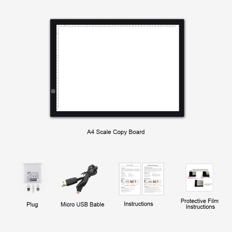 لوحات نسخ مقياس أكريليك بتعتيم مستمر LED USB 5V 8W A3، لوحة رسم تخطيط أنمي مع كابل USB ومحول طاقة، تعتيم مستمر مع كابل USB ومحول طاقة