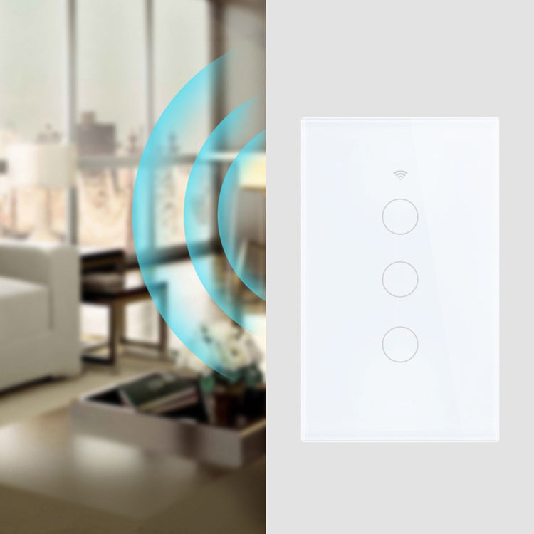 مفتاح إضاءة ذكي بشاشة زجاجية تعمل باللمس مع تحكم صوتي واي فاي TC120، يعمل مع Alexa Echo / Google Home