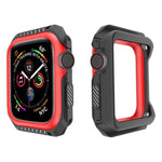 غطاء حماية صلب بلونين مقاوم للصدمات للساعة الذكية لسلسلة Apple Watch 3 / 2 / 1 38مم، لسلسلة Apple Watch 3 / 2 / 1 38مم (أسود أصفر)، لسلسلة Apple Watch 3 / 2 / 1 38مم (أحمر أسود)، لسلسلة Apple Watch 3 / 2 / 1 38مم (أبيض أزرق)
