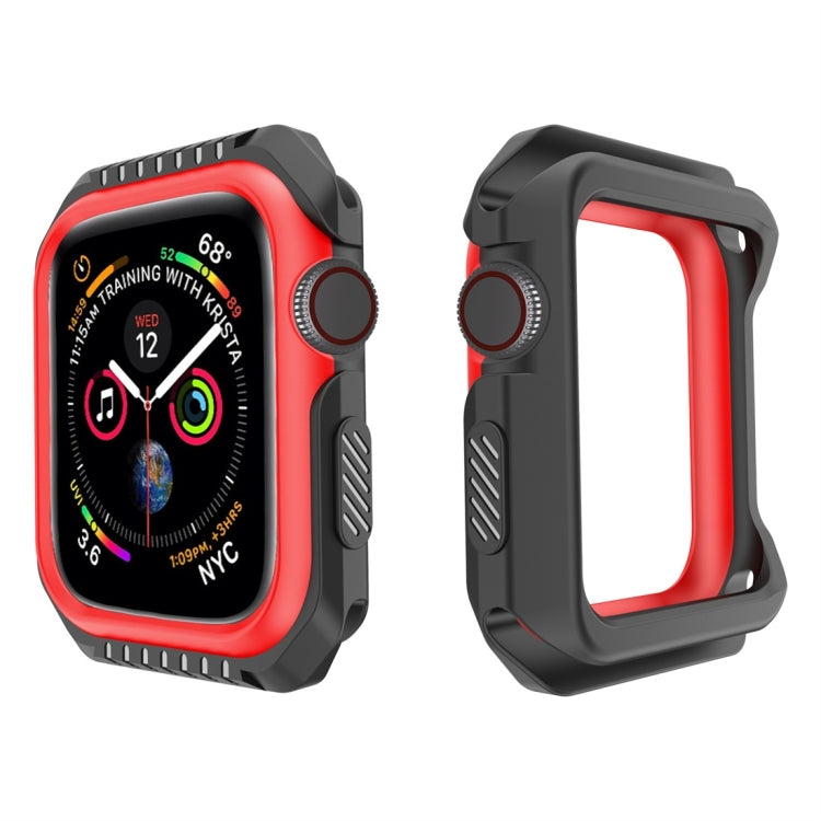 غطاء حماية صلب بلونين مقاوم للصدمات للساعة الذكية لسلسلة Apple Watch 3 / 2 / 1 38مم، لسلسلة Apple Watch 3 / 2 / 1 38مم (أسود أصفر)، لسلسلة Apple Watch 3 / 2 / 1 38مم (أحمر أسود)، لسلسلة Apple Watch 3 / 2 / 1 38مم (أبيض أزرق)