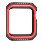 غطاء حماية صلب بلونين مقاوم للصدمات للساعة الذكية لسلسلة Apple Watch 3 / 2 / 1 38مم، لسلسلة Apple Watch 3 / 2 / 1 38مم (أسود أصفر)، لسلسلة Apple Watch 3 / 2 / 1 38مم (أحمر أسود)، لسلسلة Apple Watch 3 / 2 / 1 38مم (أبيض أزرق)