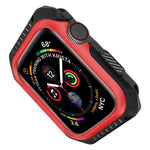 غطاء حماية صلب بلونين مقاوم للصدمات للساعة الذكية لسلسلة Apple Watch 3 / 2 / 1 38مم، لسلسلة Apple Watch 3 / 2 / 1 38مم (أسود أصفر)، لسلسلة Apple Watch 3 / 2 / 1 38مم (أحمر أسود)، لسلسلة Apple Watch 3 / 2 / 1 38مم (أبيض أزرق)